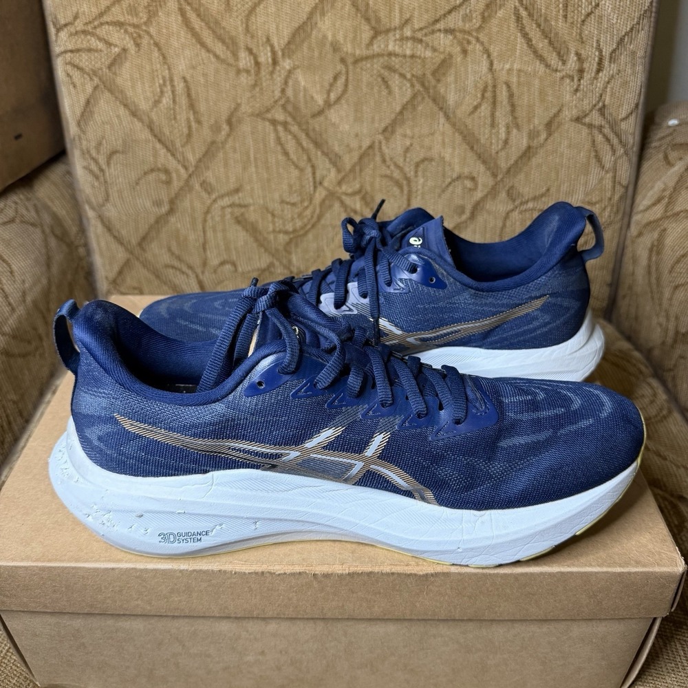 Asics GT-2000 13 Womens Size 11 Blue Gold White Athletic Running Shoes Used - Picture 2 of 10